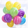 عيد ميلاد سعيد رخام قوس قزح البالون اللاتكس